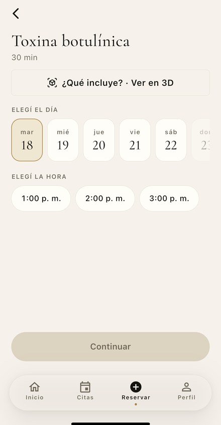 Elegir día y hora para la cita